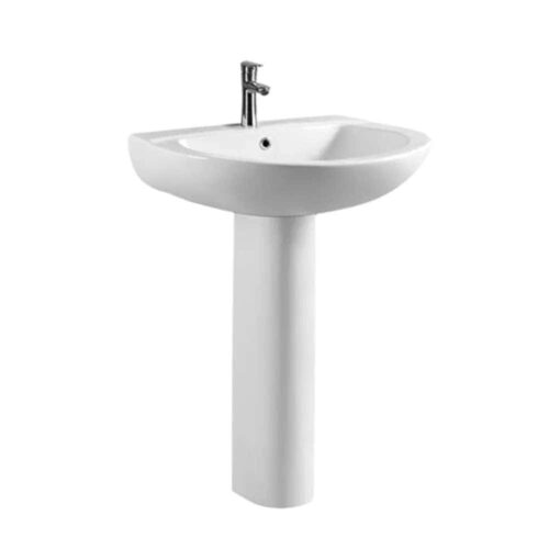Milano Charming Ceramic Wash Basin/Pedestal 610X490X830mm