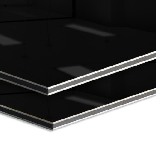 Glossy Black Aluminium Composite Panel – ACP Wall Cladding Sheet