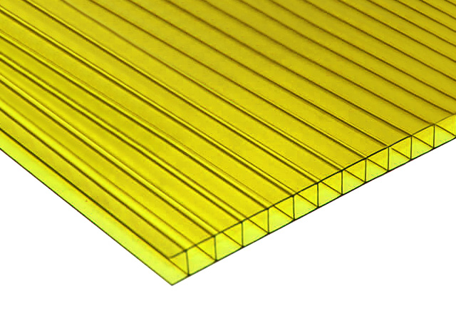 Yellow Polycarbonate Sheet Twin Wall