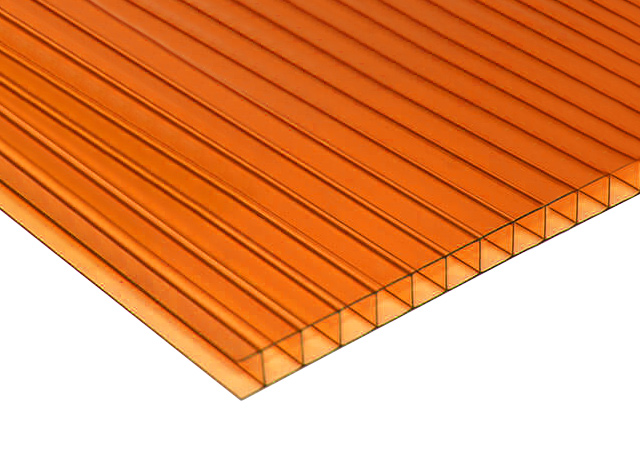 Orange Polycarbonate Sheet Twin Wall
