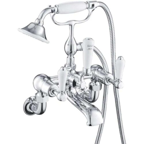 Milano Catch Chrome Bath Mixer With Shower Set