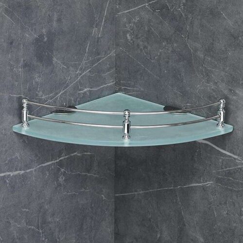 Milano Kika Chrome Glass Shelf (304SS Glass Frost)