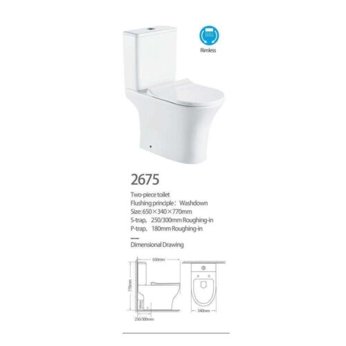 Milano 2675 WC P-Trap 2Pcs