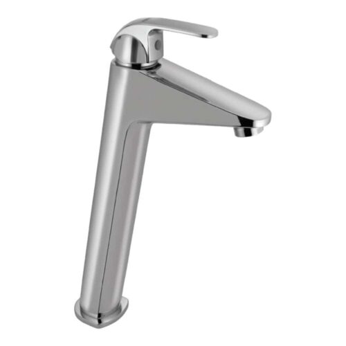 Essco Jaquar (ORB-CHR-105005B) 600 mm Long Braided Hoses & Single Lever High Neck Basin Mixer without Popup Waste – Chrome